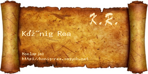 Kőnig Rea névjegykártya